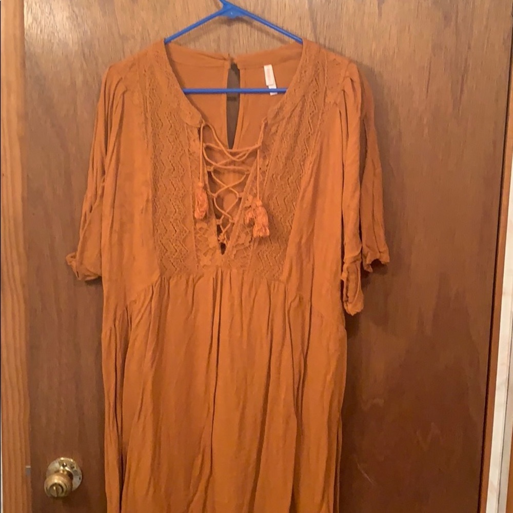 Xhilaration mustard yellow dress